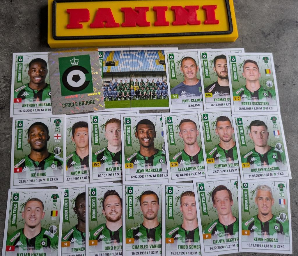 Panini FOOTBALL 2020/21 STICKERS CERCLE BRUGGE  21X VOETBAL, Ophalen of Verzenden, Nieuw