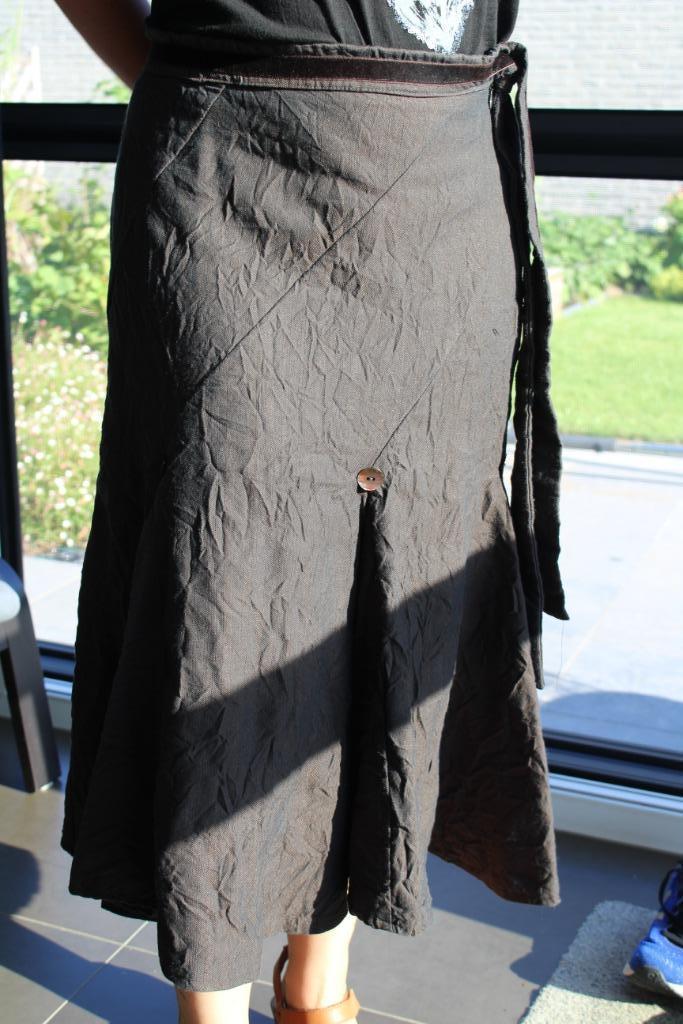 Chique bruine lange rok DTC maat 40, Kleding | Dames, Ophalen of Verzenden, Zo goed als nieuw, Maat 38/40 (M), Bruin