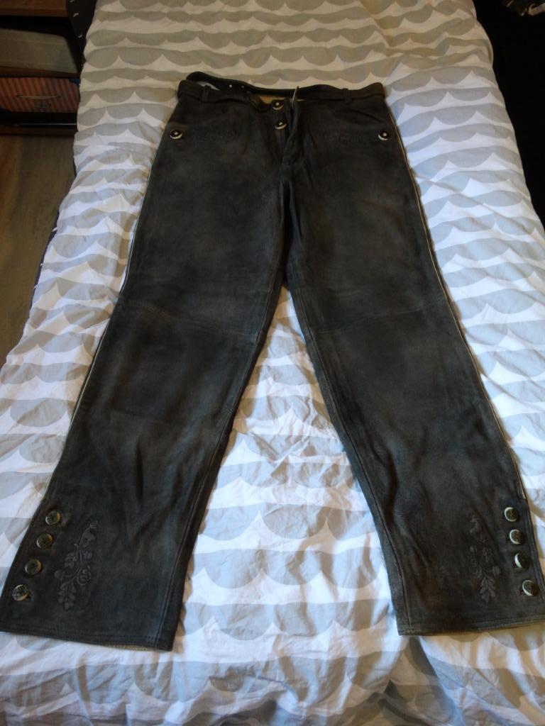 Oktoberfest lederen broek - Maat 52, Maat 52/54 (L), Bruin, Skandal, Ophalen of Verzenden