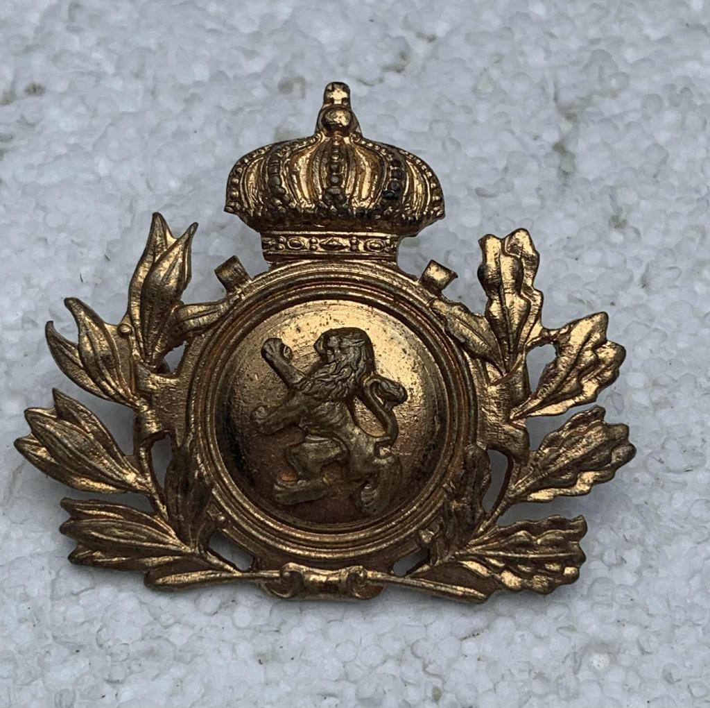 Insigne, cap badge Res Infanterie, 1e Model, Leeuw LOS, Ophalen of Verzenden, Landmacht, Embleem of Badge