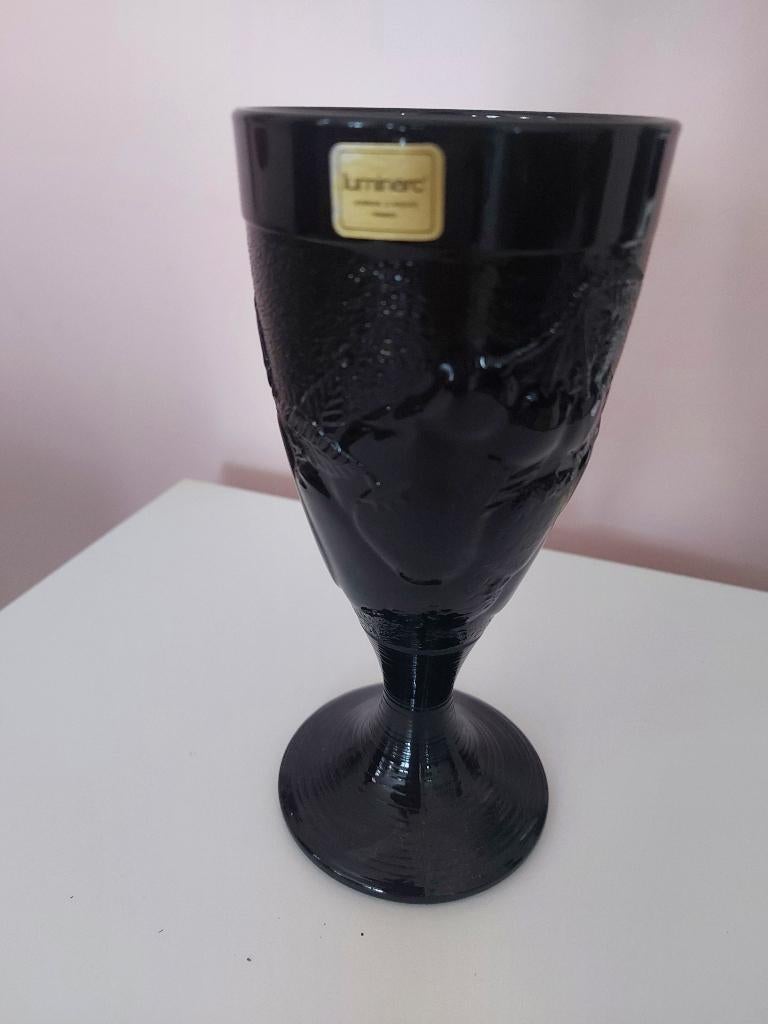 Verre noir Luminarc, Maison & Meubles, Enlèvement, Comme neuf, Verre, Verre ou Verres