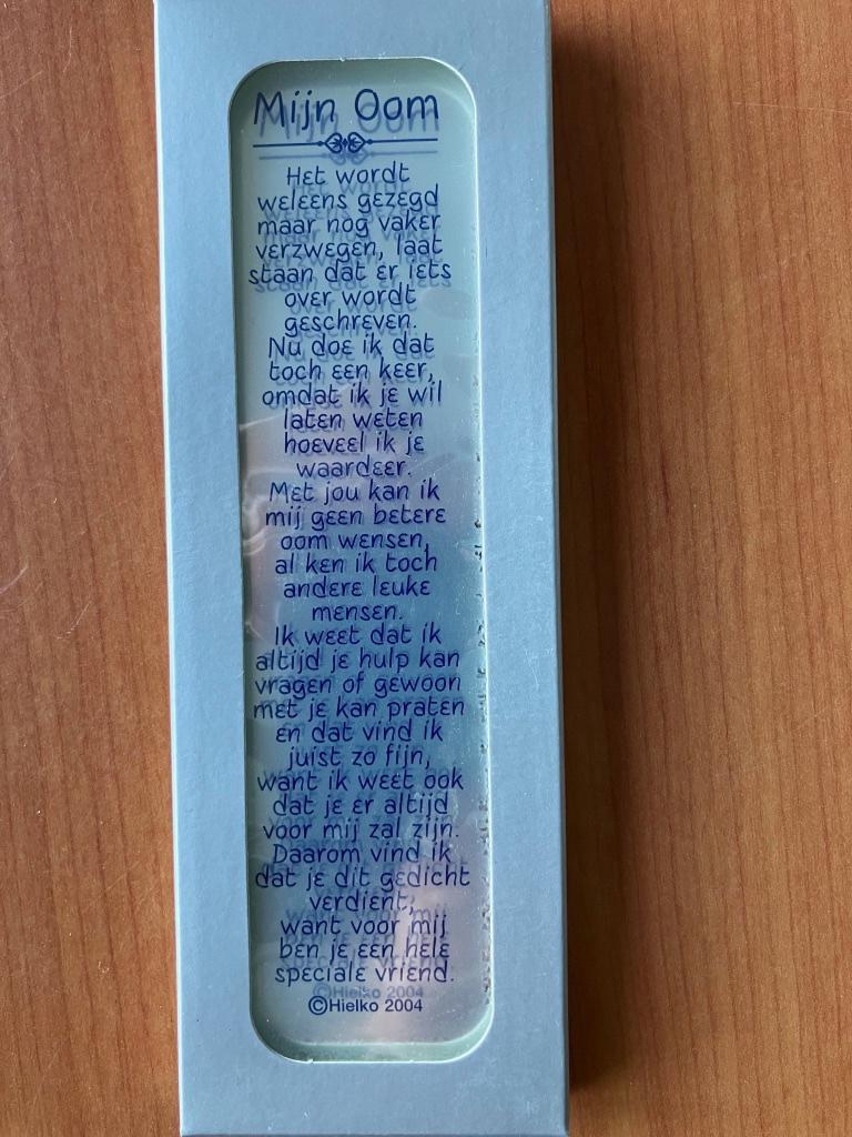 Spreuk op spiegel " Mijn Oom ", Ophalen, Nieuw