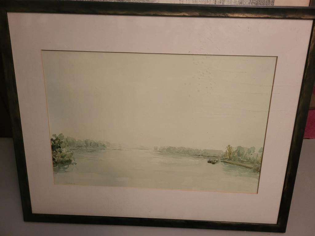 Aquarel Bosteels 69 Schelde, Antiek en Kunst, Ophalen of Verzenden