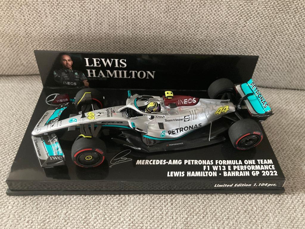Lewis Hamilton 1:43 Bahrain GP 2022 Mercedes W13 F1, Ophalen of Verzenden, Nieuw, Formule 1