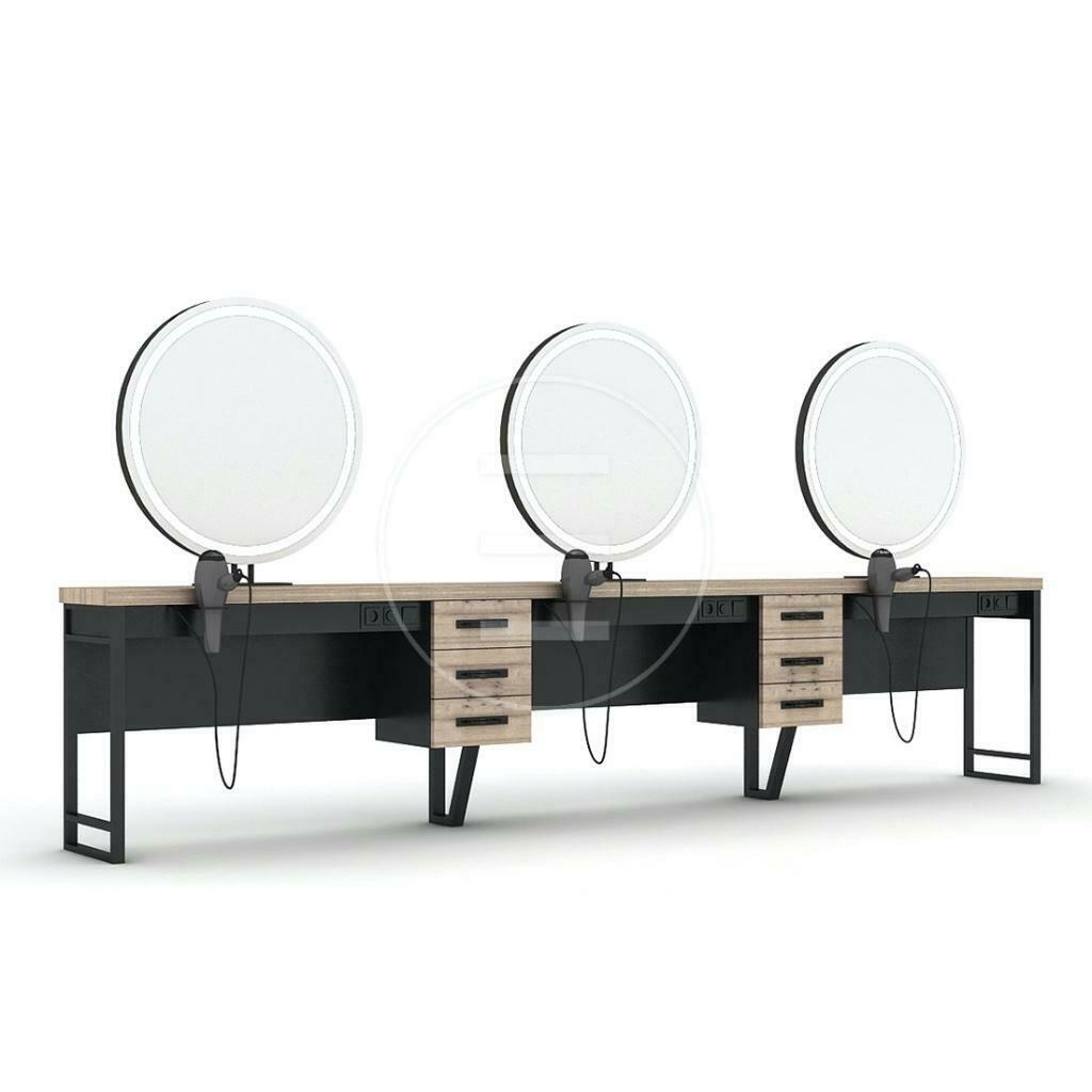 kaptafel knipspiegel knippen ronde spiegel kapper kapster, Ophalen of Verzenden, Nieuw