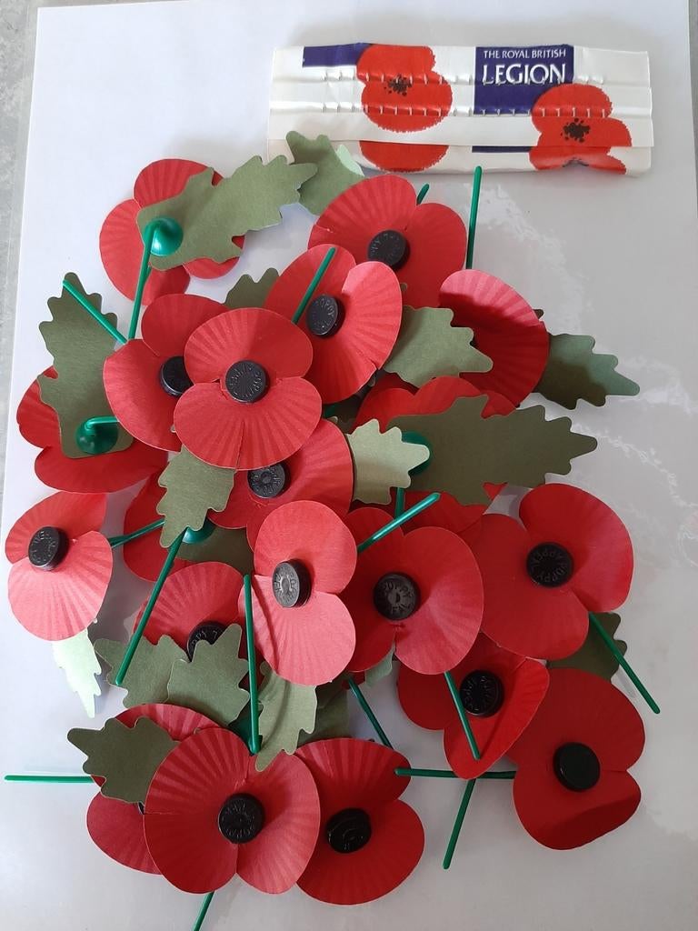 Poppy appeal UK klaproos 11 November. Per 100 stuks., Ophalen of Verzenden, Nieuw