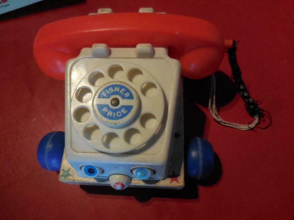 telefoon fisher price vintage, Ophalen of Verzenden, Gebruikt, Duw- of Trekspeelgoed