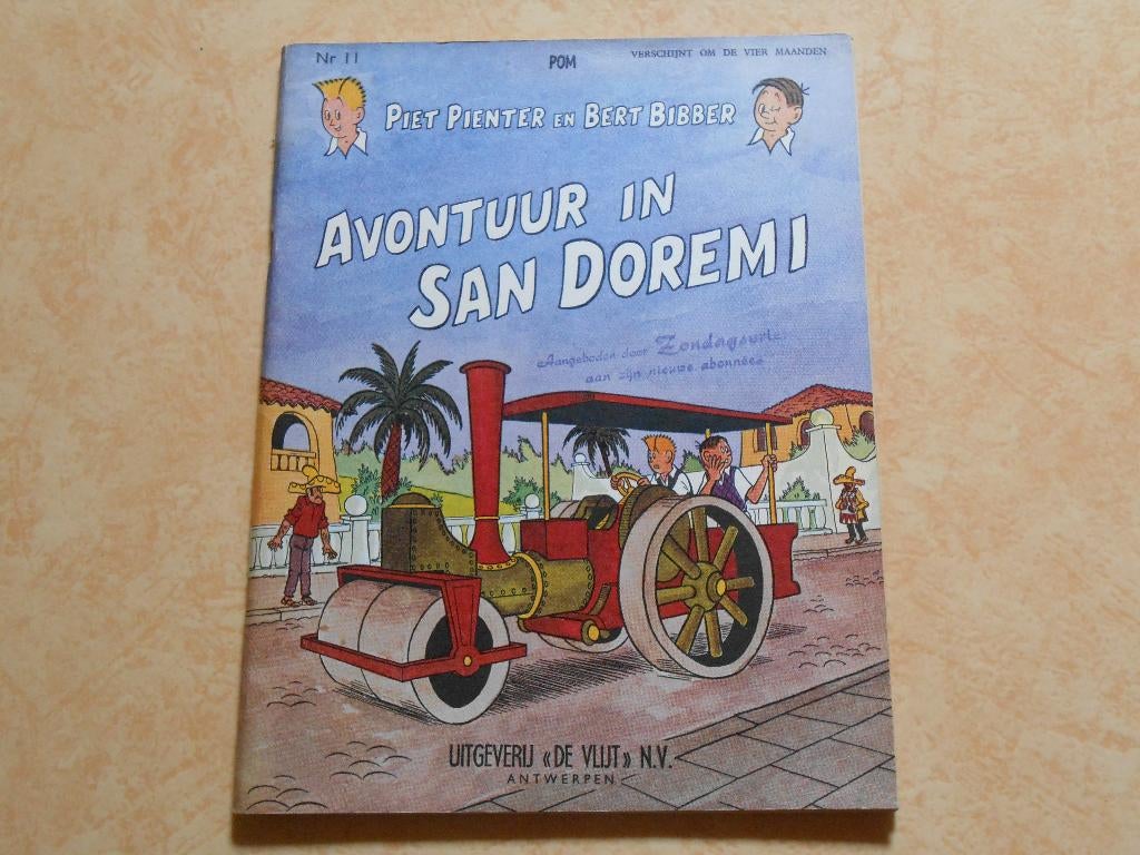 Piet Pienter en Bert Bibber 11 Avontuur in San Doremi 1961, Boeken, Stripverhalen, Eén stripboek, Ophalen of Verzenden, Zo goed als nieuw
