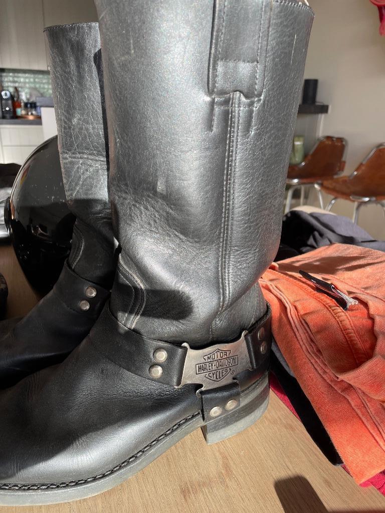Lederen motorbotten Harley Davidson, Motoren, Heren, Harley Davidson, Ophalen of Verzenden, Laarzen