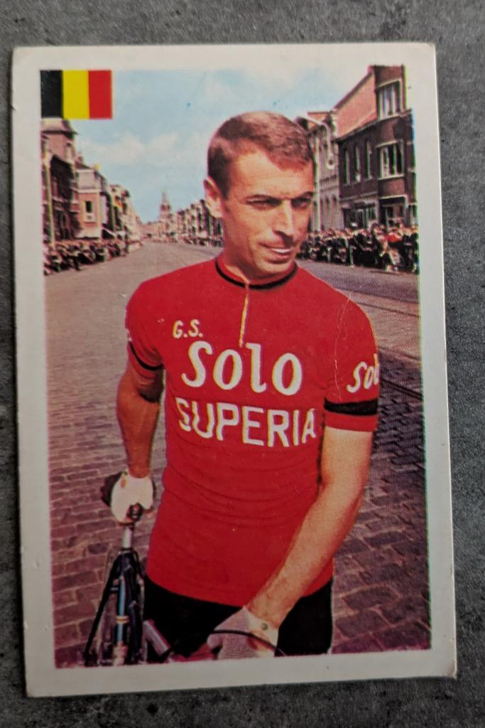 WIELRENNER  RIK VAN LOOY wielrennen kaart SOLO  rode outfit, Verzenden, Zo goed als nieuw, Plaatje