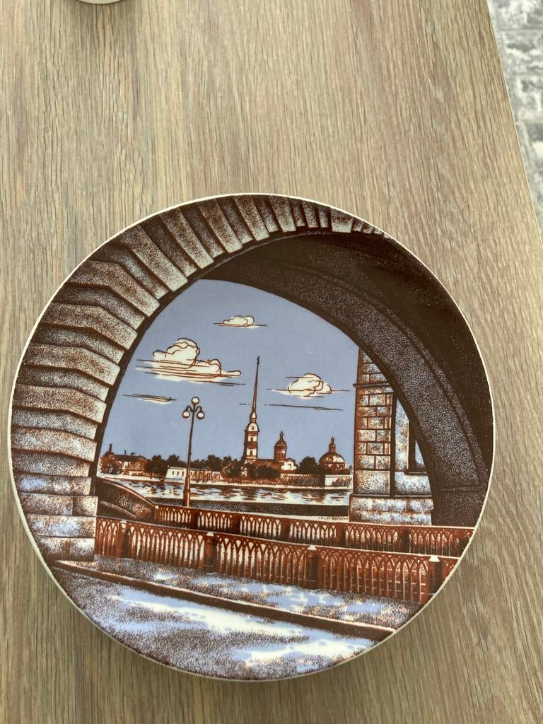 Vintage Russisch Keizerlijk Porselein bord St.Petersburg, Antiek en Kunst, Antiek | Porselein, Ophalen of Verzenden