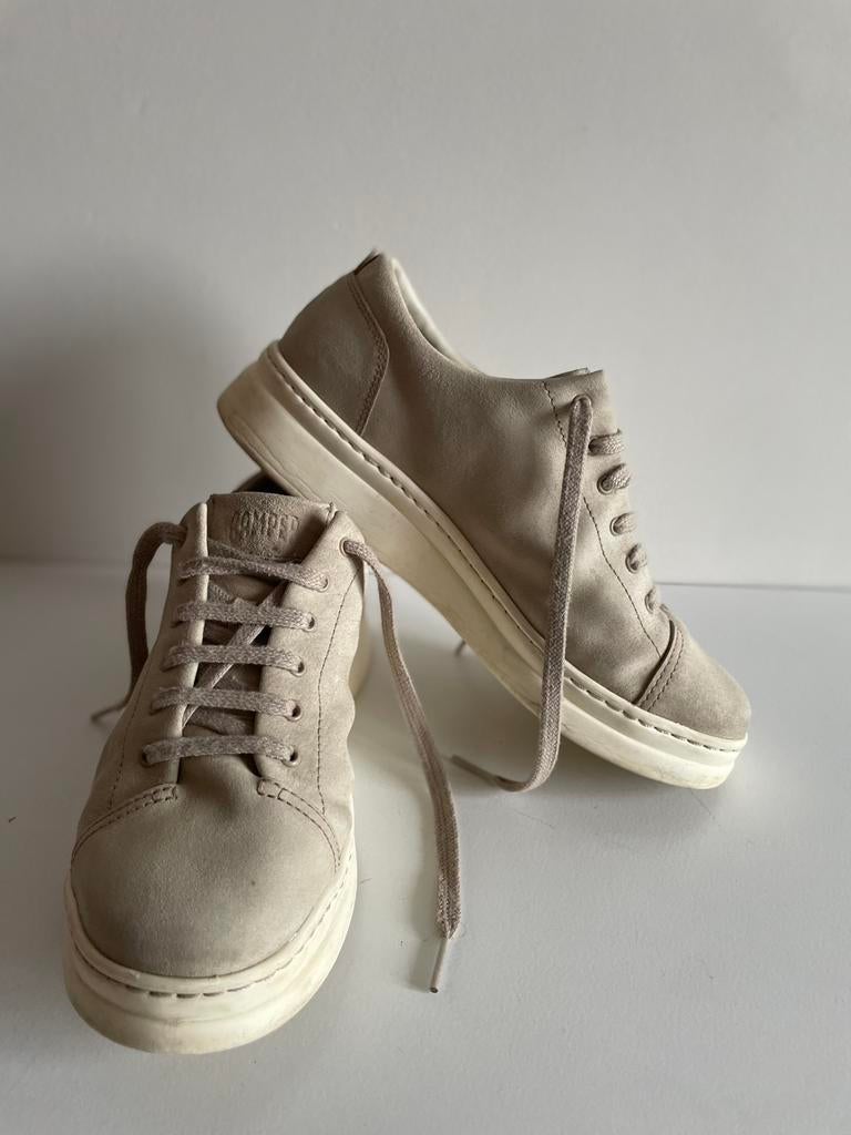 Camper leren sneakers maat 39, Enlèvement, Comme neuf, Beige, Sneakers et Baskets