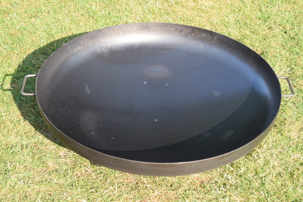 Vuurpot, bbq, ronde metalen bak met een diameter van 80 cm, Ophalen, Nieuw, Vloer