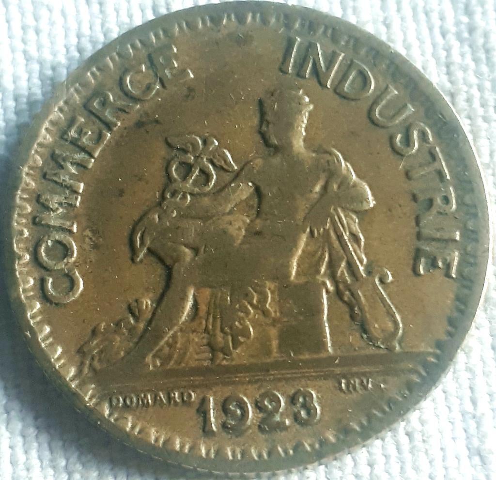 FRANKRIJK : 1 FRANC .1923 CHAMBRE DE COMMERCE KM 876, Verzenden, Frankrijk, Losse munt