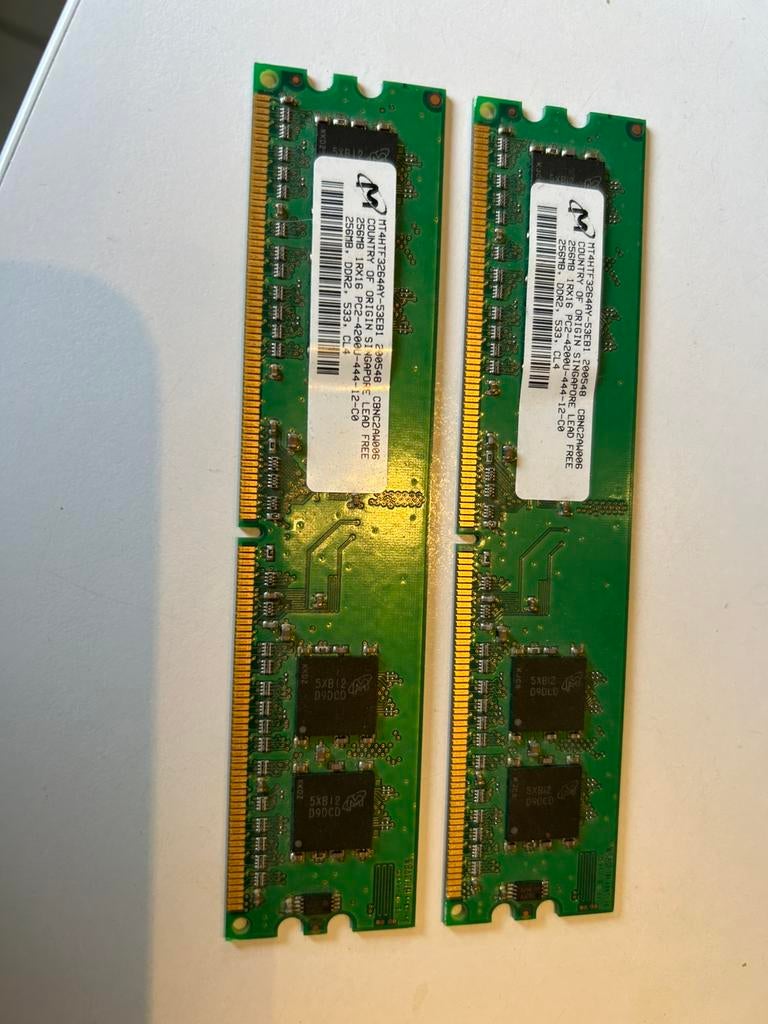 2 x ram 256 mb, Computers en Software, Ophalen of Verzenden, Zo goed als nieuw