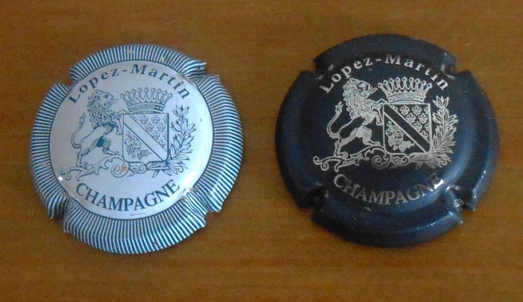 2 champagne capsules - Lopez-Martin, Verzamelen, Ophalen of Verzenden