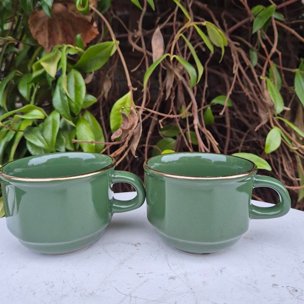 Durolite super strong tableware, 2 koffiekopjes, Antiek en Kunst, Antiek | Porselein, Ophalen of Verzenden