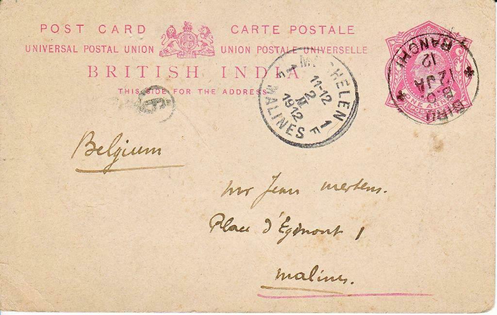 BRITISH INDIA - BRIEFKAART, Ophalen of Verzenden, Briefkaart