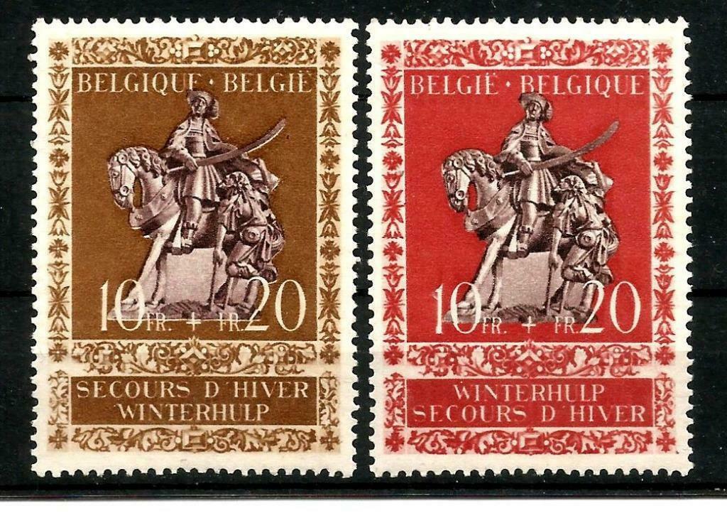 België 1943 6de Winterhulp OBP 613/4**, Postzegels en Munten, Orginele gom, Ophalen of Verzenden, Zonder stempel, Postfris