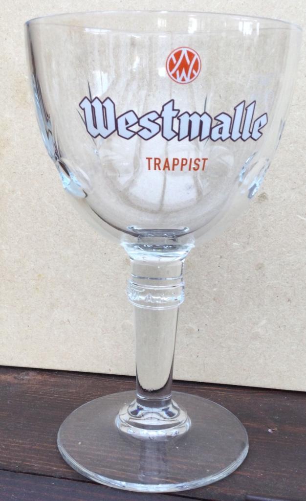 Bier brouwerij glas Westmalle trappist rood, Verzamelen, Ophalen of Verzenden, Zo goed als nieuw