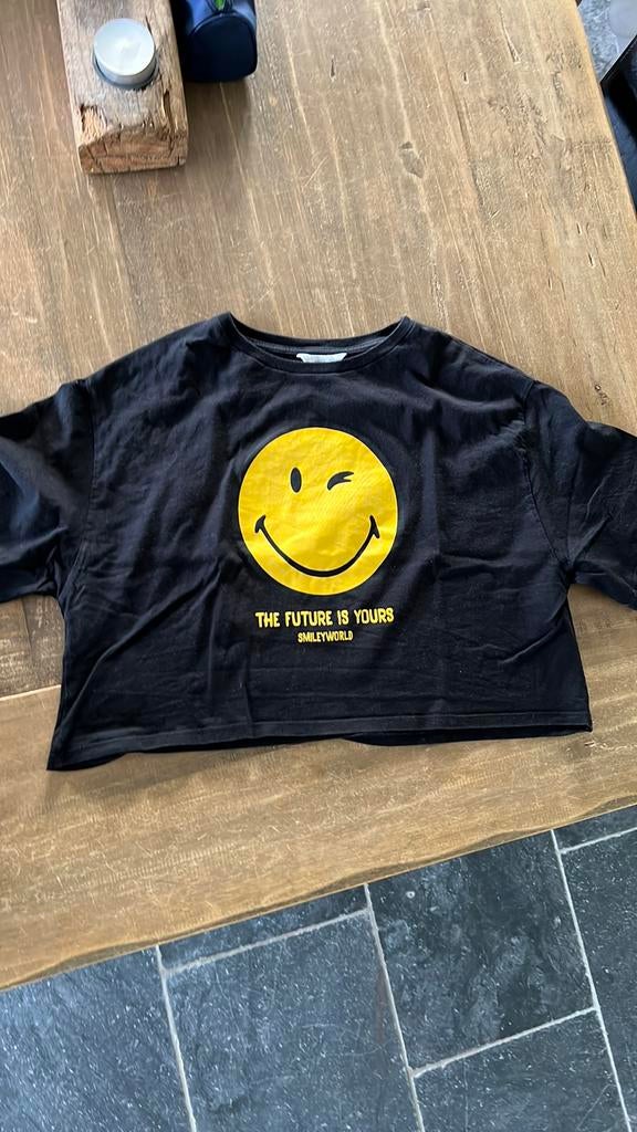 Smiley krop top H&M maat M, Kinderen en Baby's, Kinderkleding | Maat 164, Meisje, H&M, Ophalen of Verzenden, Zo goed als nieuw