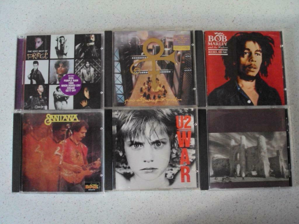 Lot 88 met 5 CD's "Prince,  Bob Marley, Santana & U2., Enlèvement ou Envoi, Utilisé