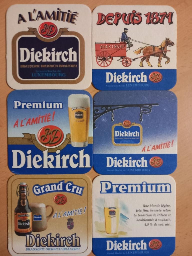 Sous-bocks Diekirch, Luxembourg (365), Collections, Marques de bière, Enlèvement ou Envoi, Comme neuf