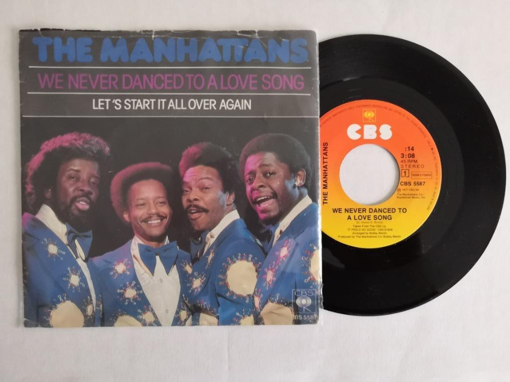THE MANHATTANS - We never danced to a love song (single), CD & DVD, Vinyles Singles, Comme neuf, R&B et Soul, Enlèvement ou Envoi
