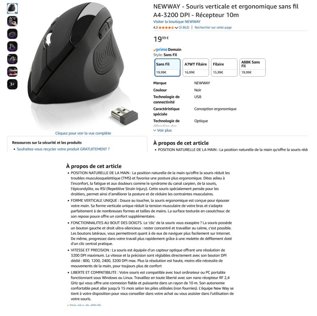 souris sans fil new way utilisée, Enlèvement ou Envoi, Utilisé, Sans fil, Souris