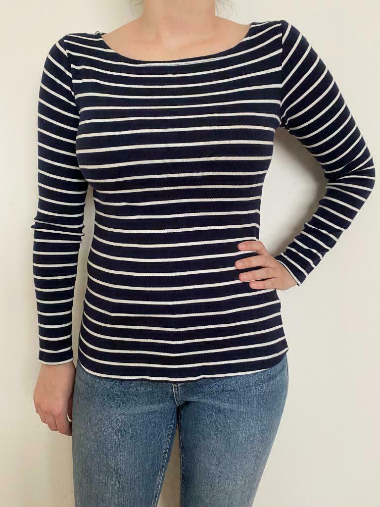 Camaïeu tshirt met blauwe en witte strepen, maat S, Kleding | Dames, Blauw, Camaieu, Ophalen of Verzenden, Zo goed als nieuw