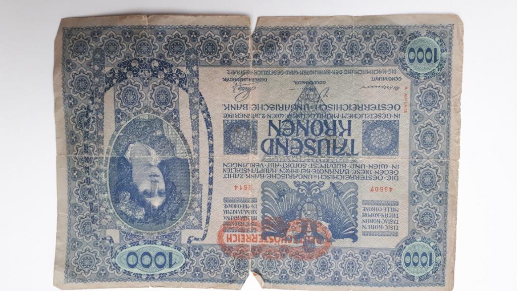 1000 kronen biljet 1902, Ophalen, Oostenrijk, Overige waardes, Losse munt