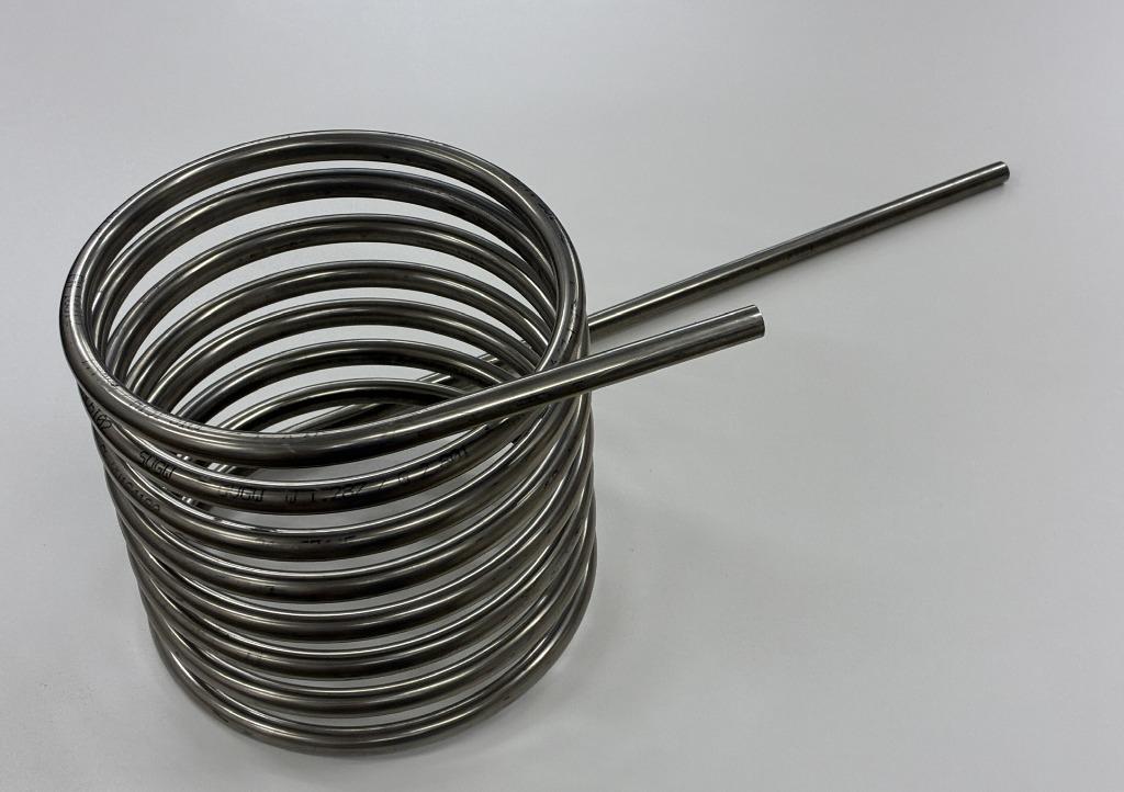 Wortkoeler koeling spiraal dompelaar element RVS heatpipe, Bricolage & Construction, Chauffage & Radiateurs, Neuf, Moins de 30 cm