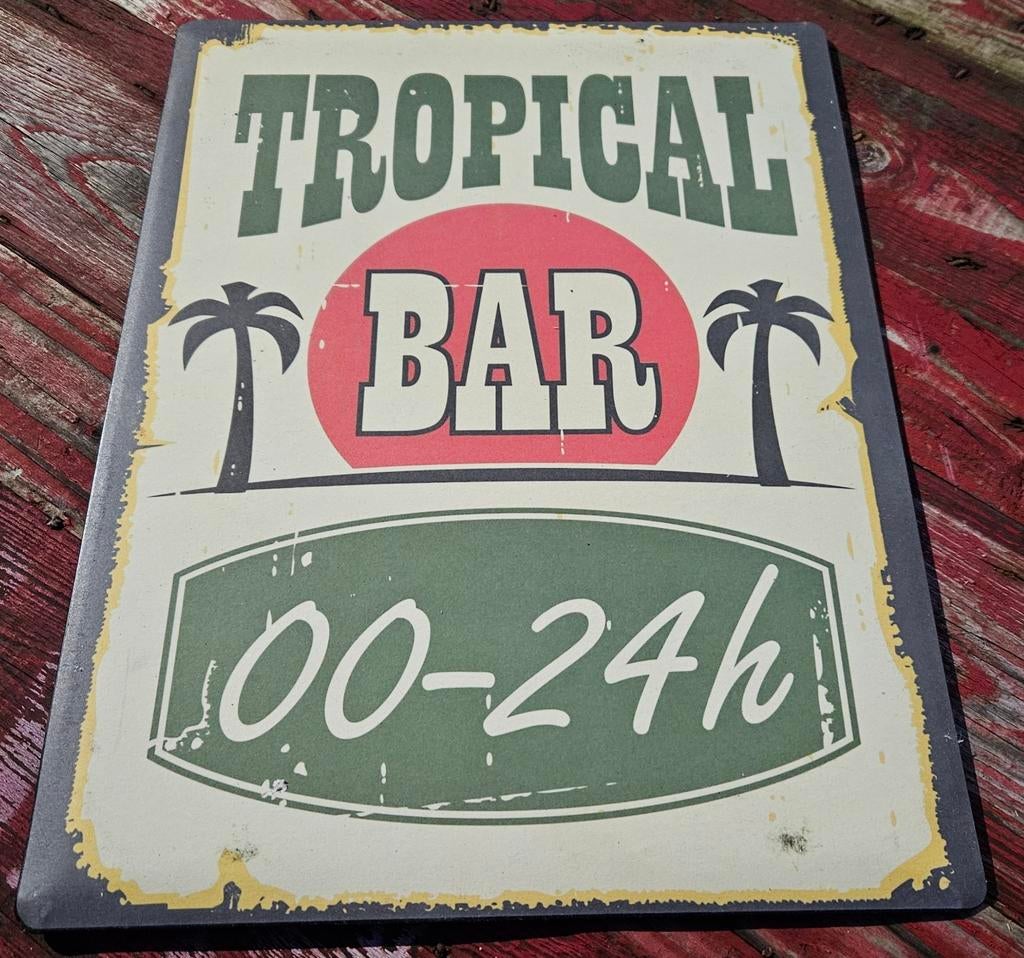 Tropical Bar publiciteitsbord, Ophalen of Verzenden, Zo goed als nieuw