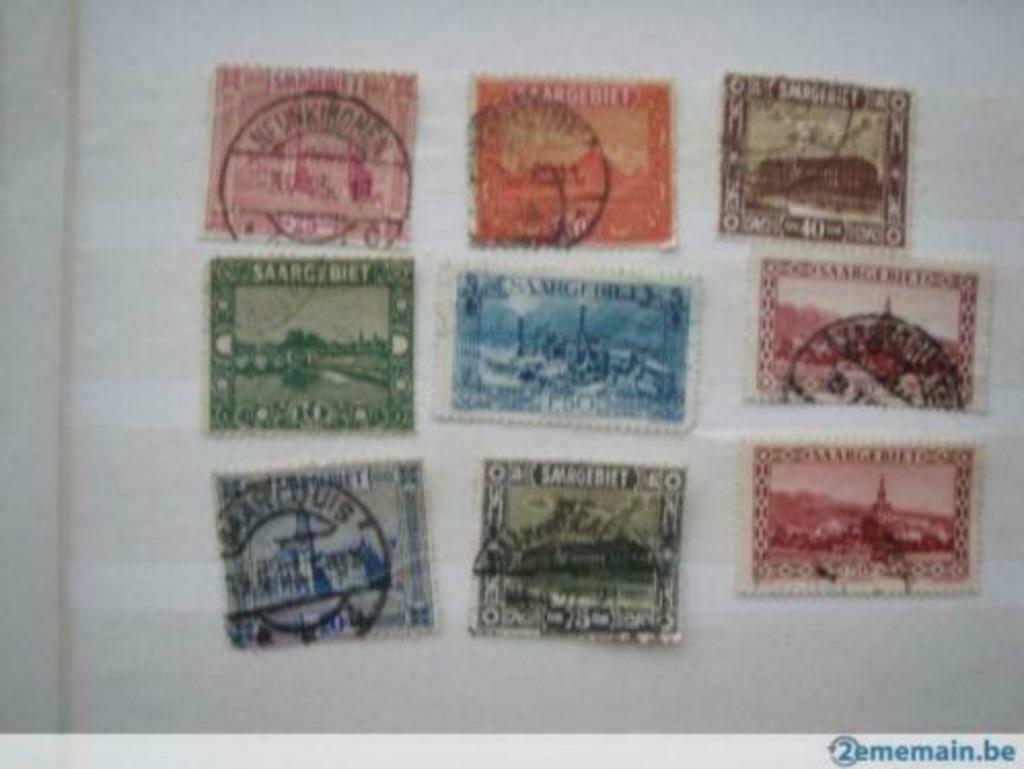timbres Saargebiet (colonies), Ophalen of Verzenden, Gestempeld