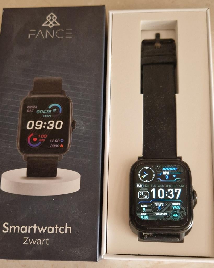 Smart watch, Ophalen, Zo goed als nieuw, Zwart