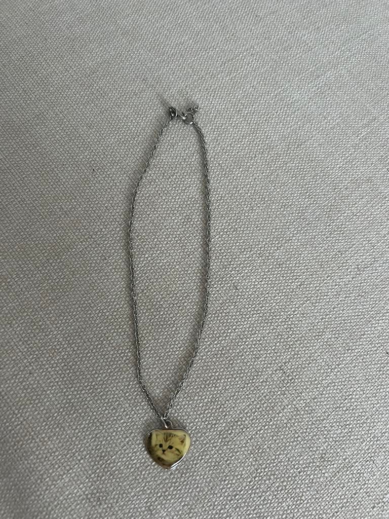 Collier en forme de cœur chat, Enlèvement ou Envoi, Comme neuf