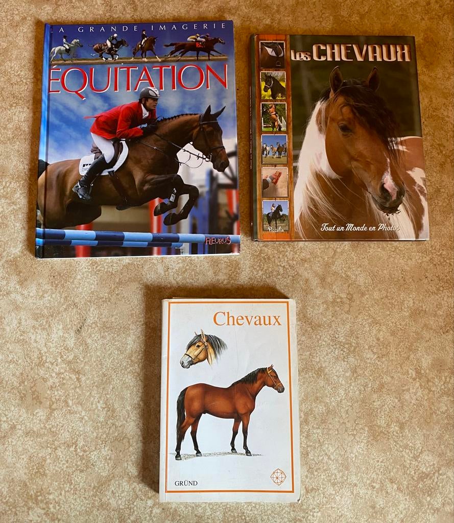 Lot de 3 livres sur les chevaux et l’equitation, Livres, Enlèvement, Comme neuf