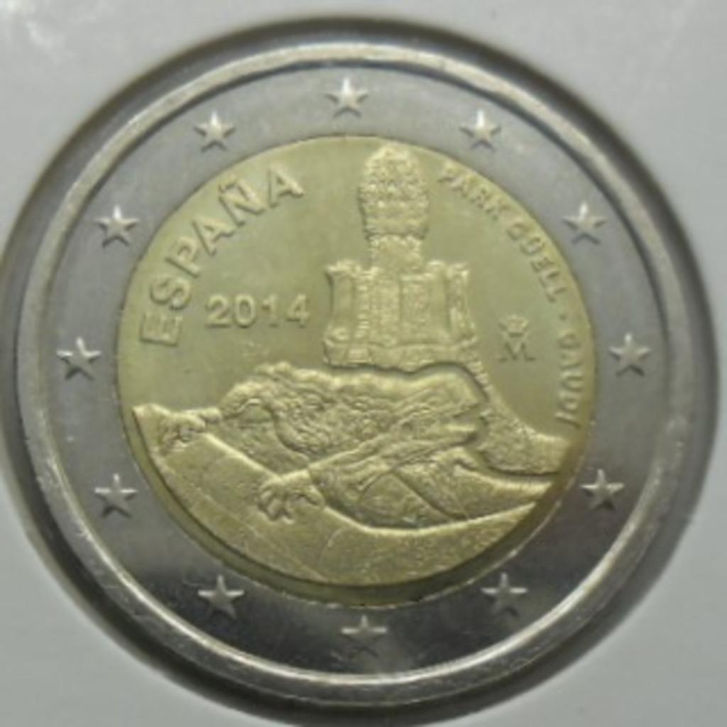 2 euro herdenking Spanje 2014 „Park Güel”. UNC., Postzegels en Munten, Munten | Europa | Euromunten, Losse munt, 2 euro, Spanje