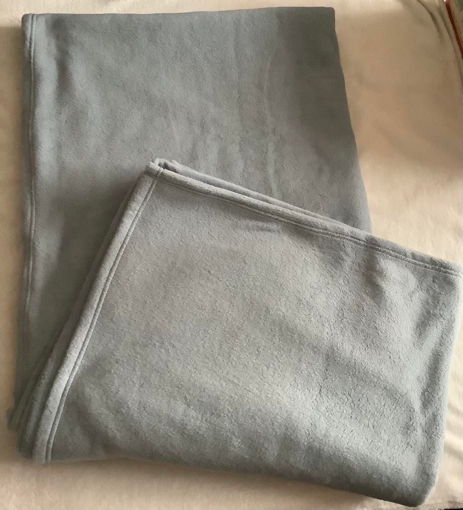 Lichtblauw plaid: 220 x 250 cm (100% polyester), Nieuw