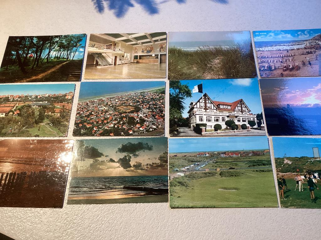 Lot van 12 postkaarten DE HAAN COQ s Mer kust, Verzamelen, Ophalen of Verzenden, 1960 tot 1980, Gelopen, West-Vlaanderen