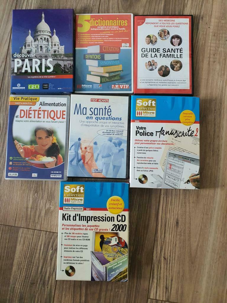 Lot de CD rom divers.  3 euros pièce  ou 10 eur pour le lot, Enlèvement ou Envoi, Utilisé