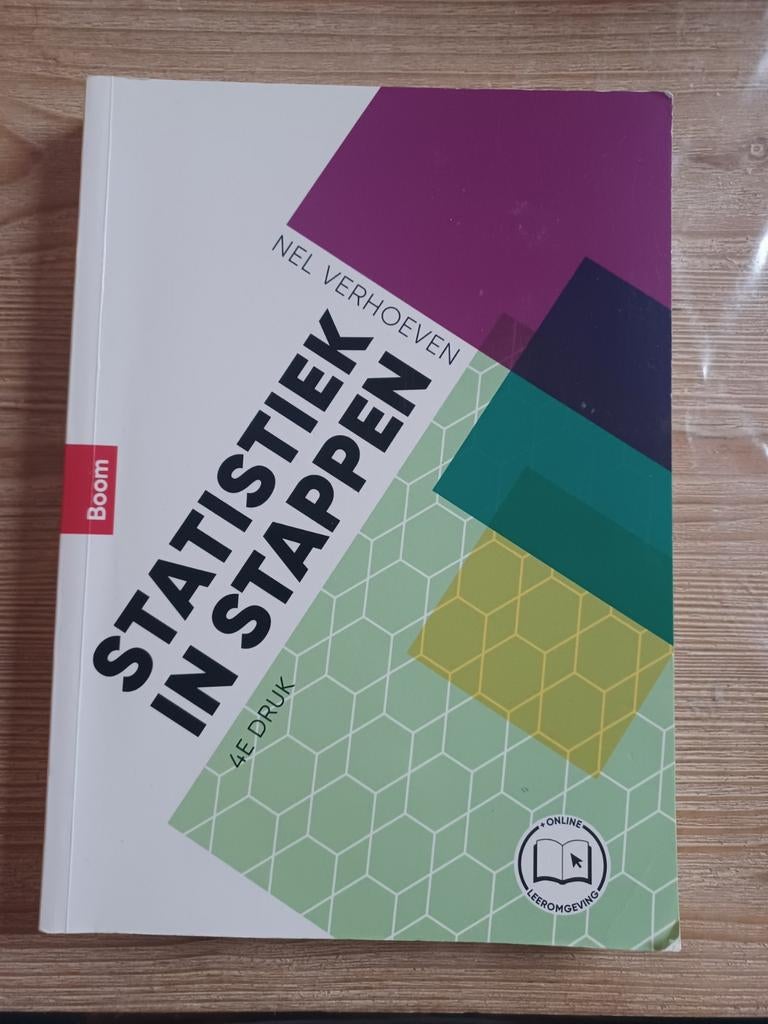 Nel Verhoeven - Statistiek in stappen, Ophalen of Verzenden, Nel Verhoeven