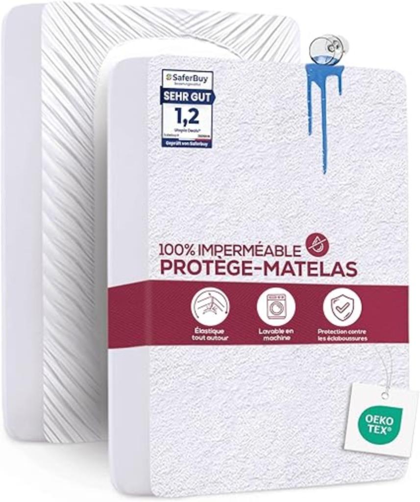 Literie Utopia | Protège-matelas | 160 x 200 x 30 | Nouveau, Neuf, Drap-housse ou Taie d'oreiller, -, -