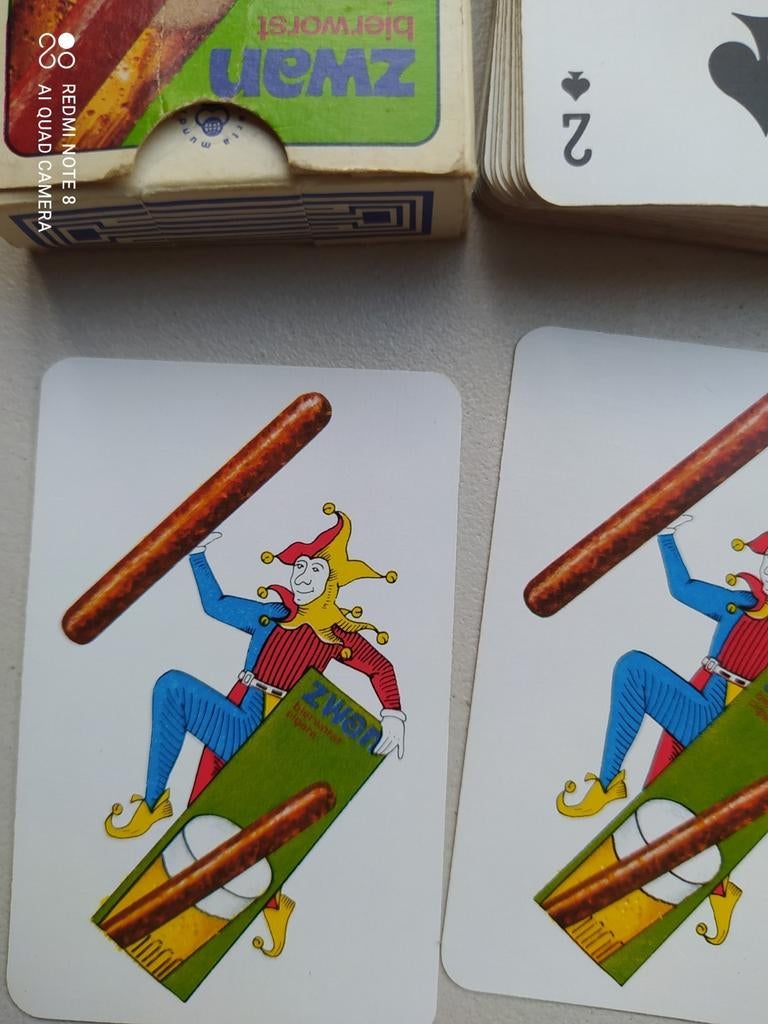 Vintage, zeldzame jokers en boek speelkaarten van Zwam, Enlèvement ou Envoi, Comme neuf, Carte(s) à jouer