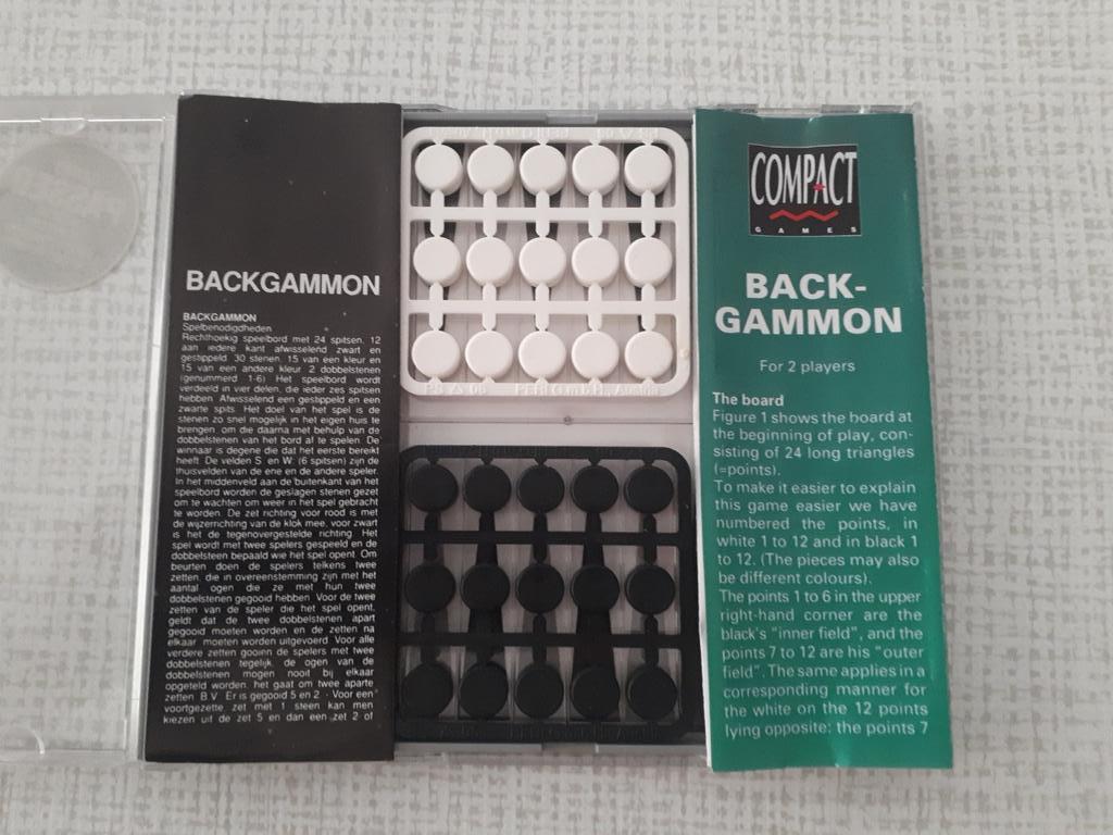 Jeux Back Gammon compacts, Hobby & Loisirs créatifs, 1 ou 2 joueurs, Enlèvement ou Envoi, Comme neuf, Jeu de voyage