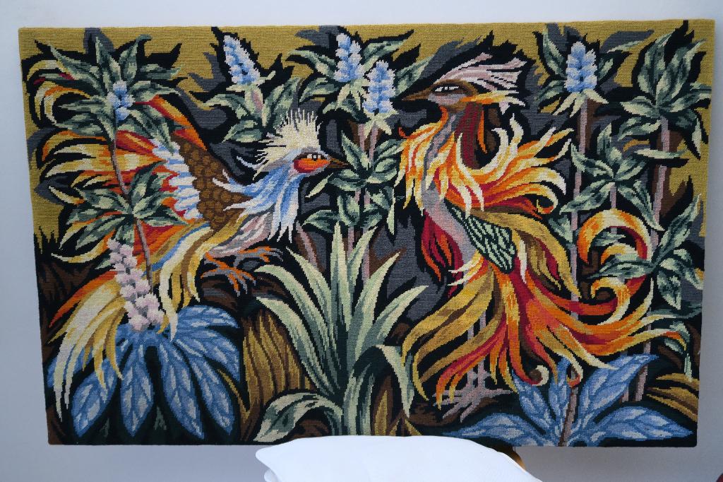 Cockerel Grande vintage geweven wandtapijt Lurçat inspiratie, Ophalen of Verzenden