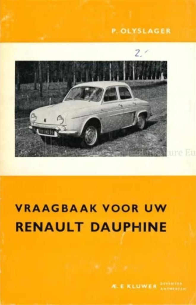Vraagbaak voor uw Renault Dauphine, Enlèvement ou Envoi