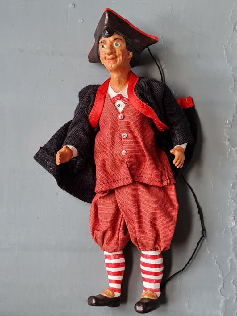Marionnette italienne Meneghino Commedia del Arte, Enlèvement ou Envoi, Neuf, Maison de poupées