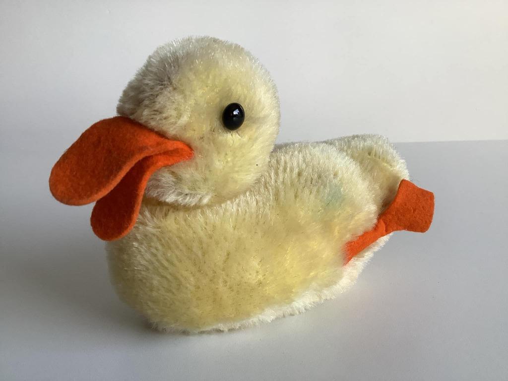 Canard Steiff vintage, Collections, Enlèvement ou Envoi, Utilisé, Ours en tissus, Steiff