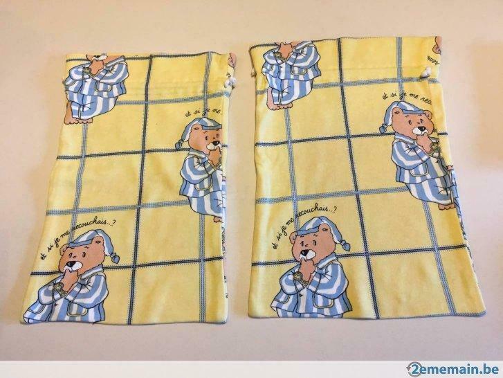 2 pochettes en tissus pour bouillotte, Envoi, Utilisé